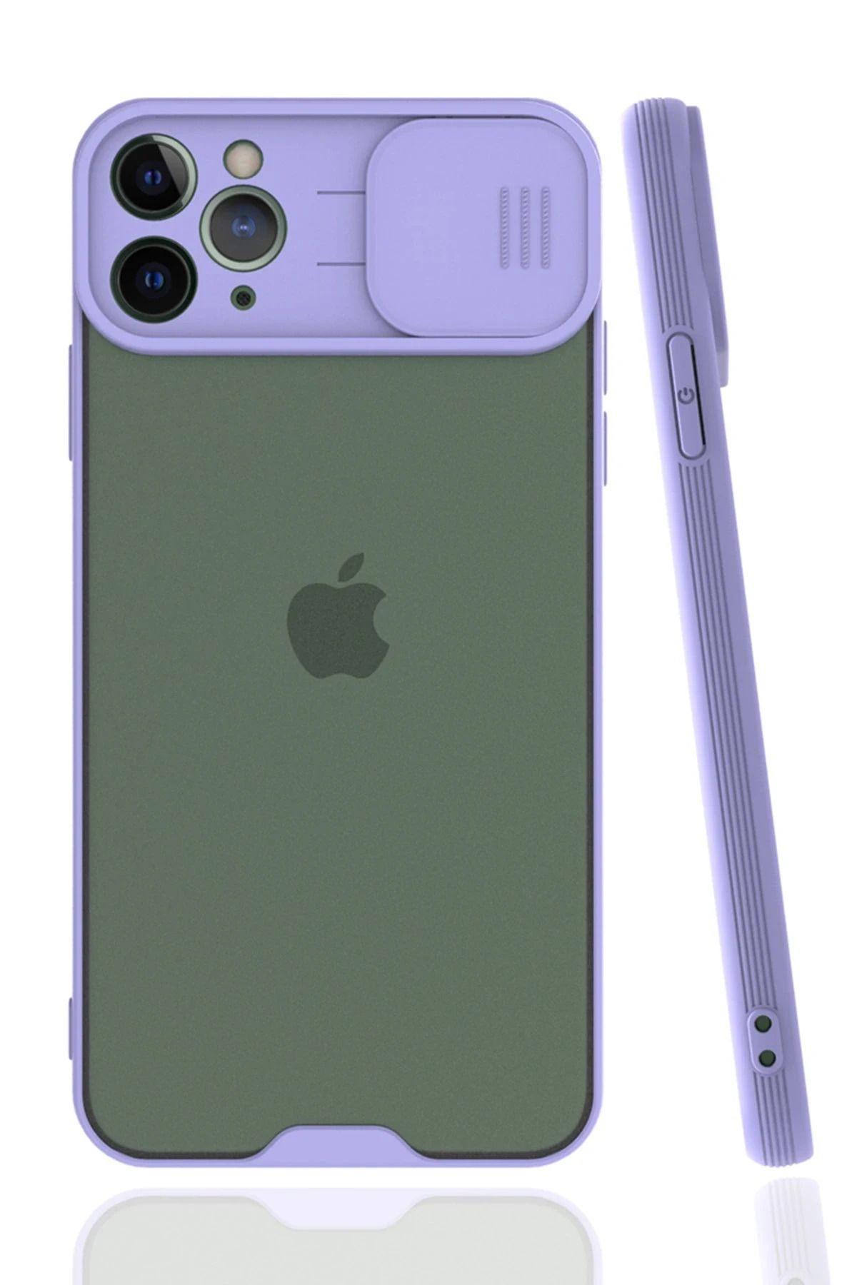 NewFace iPhone 11 Pro Kılıf Platin Kamera Koruma Silikon - Lila SVLRS