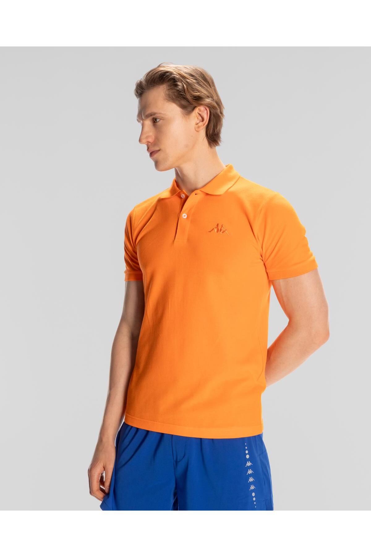 تی شرت یقه پولو نارنجی مردانه FIT POLO YAKA T اورجینال Kappa