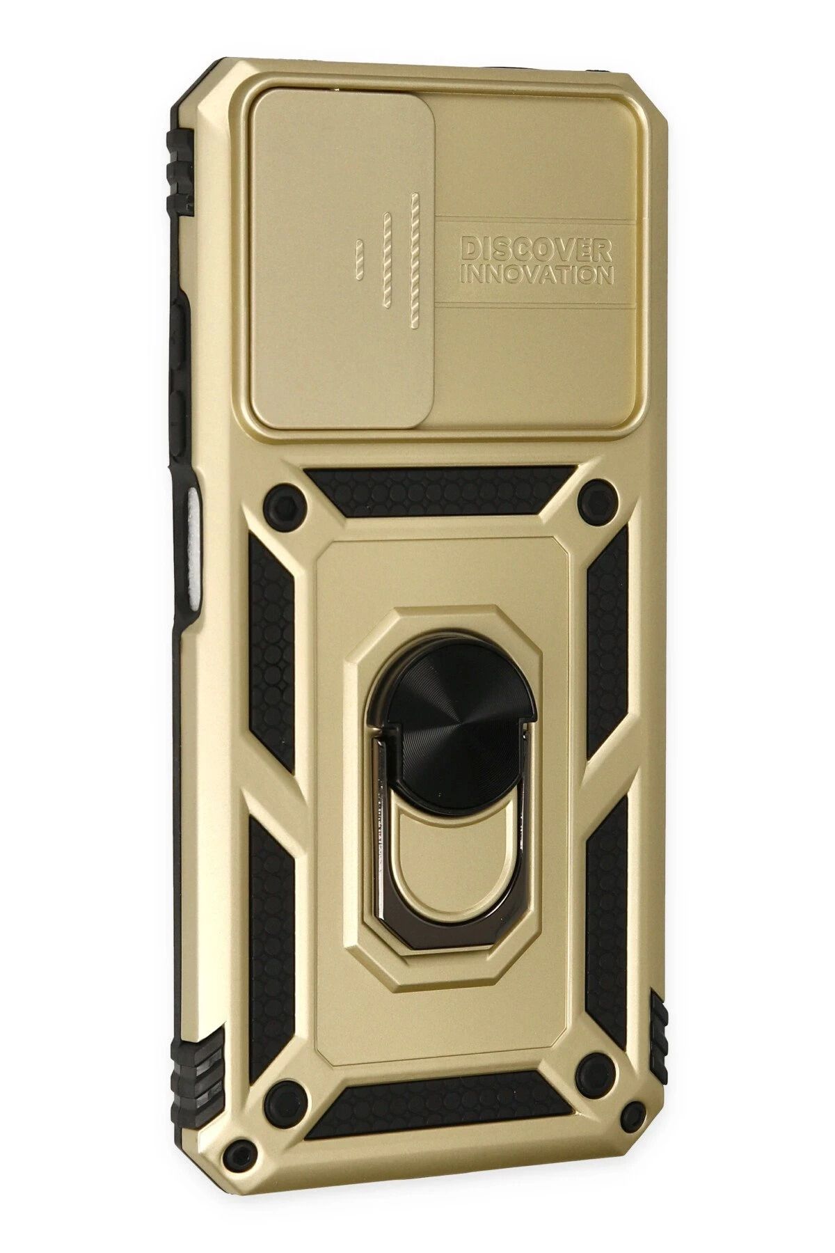 NewFace Xiaomi Redmi Note 11 Kılıf Pars Lens Yüzüklü Silikon - Gold WLZOR