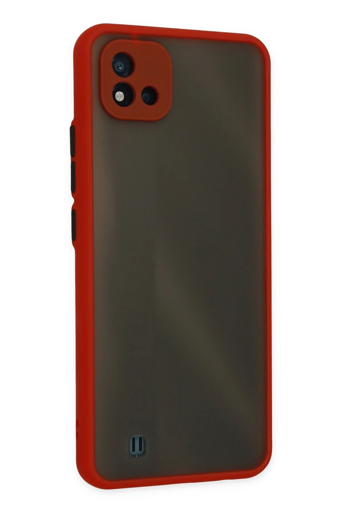 NewFace Realme C11 2021 Kılıf Montreal Silikon Kapak - Kırmızı SVLRS