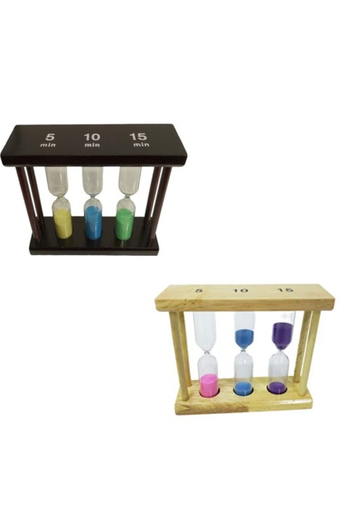 Shop58 3'lü Ahşap 5-10-15 Dk Kum Saati