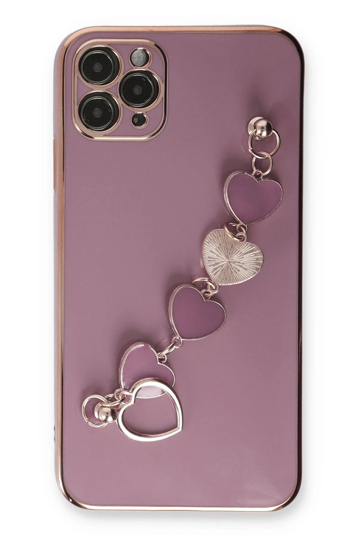NewFace iPhone 11 Pro Max Kılıf Esila Silikon  uyumlu  - Mor SVLRS