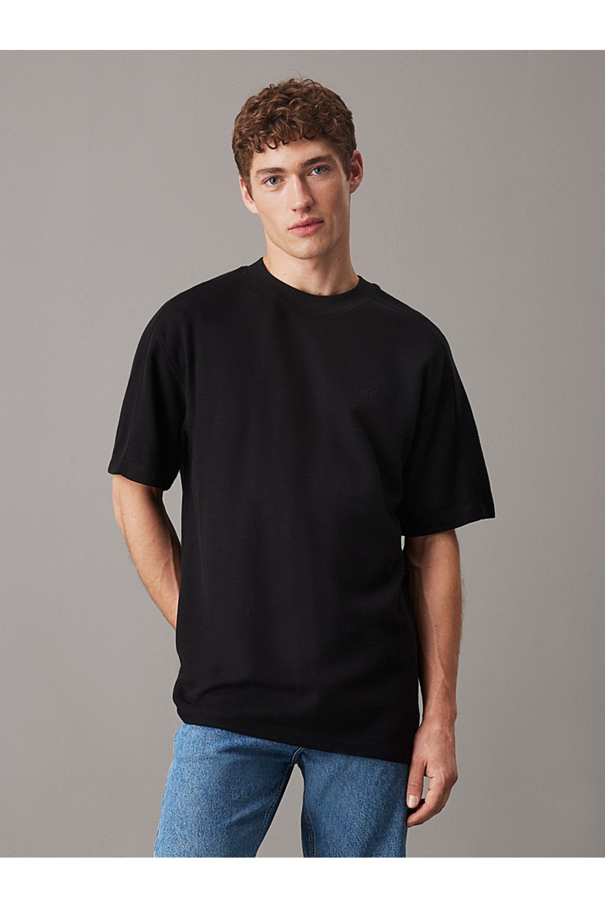 Calvin Klein Brushed Rib Cotton T-Shirt