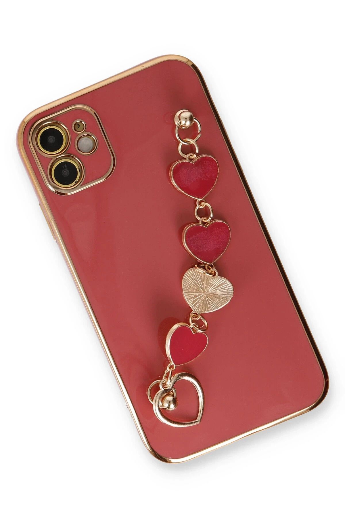 NewFace iPhone 11 Uyumlu Kılıf Esila Silikon - Kırmızı SVLRS