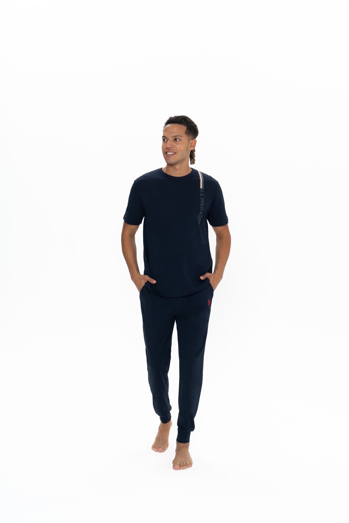 U.S. Polo Assn. U.S. Polo Assn. Erkek Cepli Lastik Paça Pijama Takımı - ARASS18W89W0W