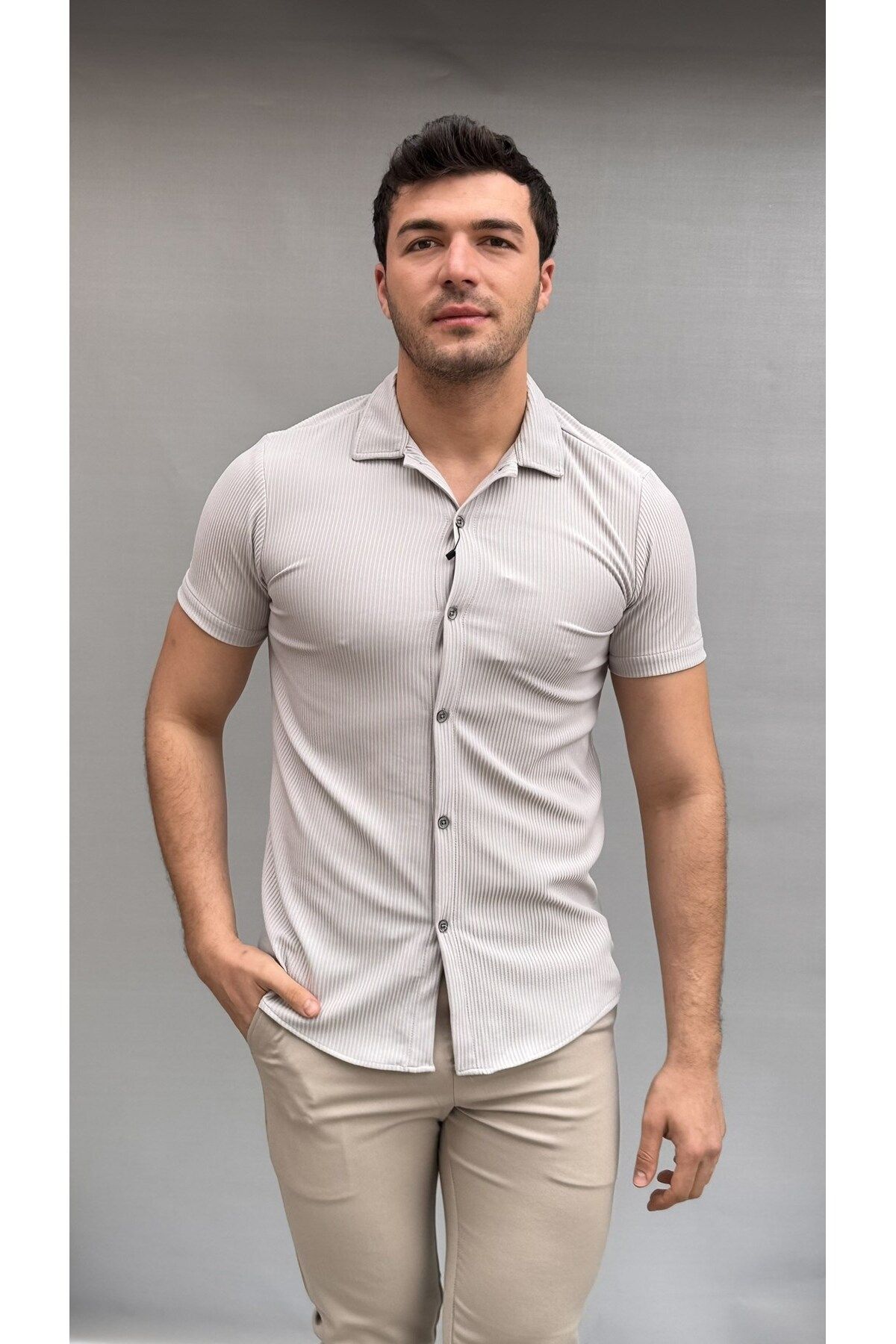 Casualmen32 Fitilli Slim Gömlek