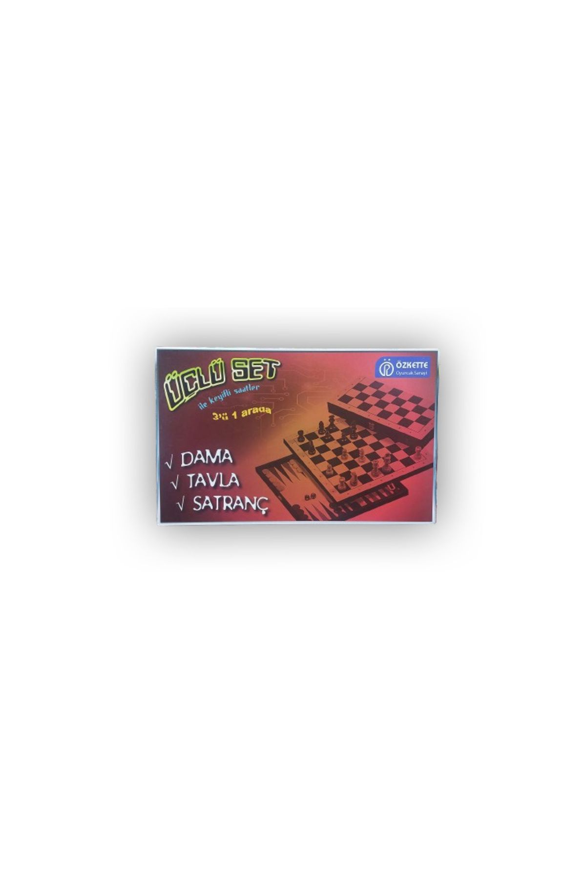 Shop58 Dama Tavla Satranç Üçlü Set Takım Oyunu
