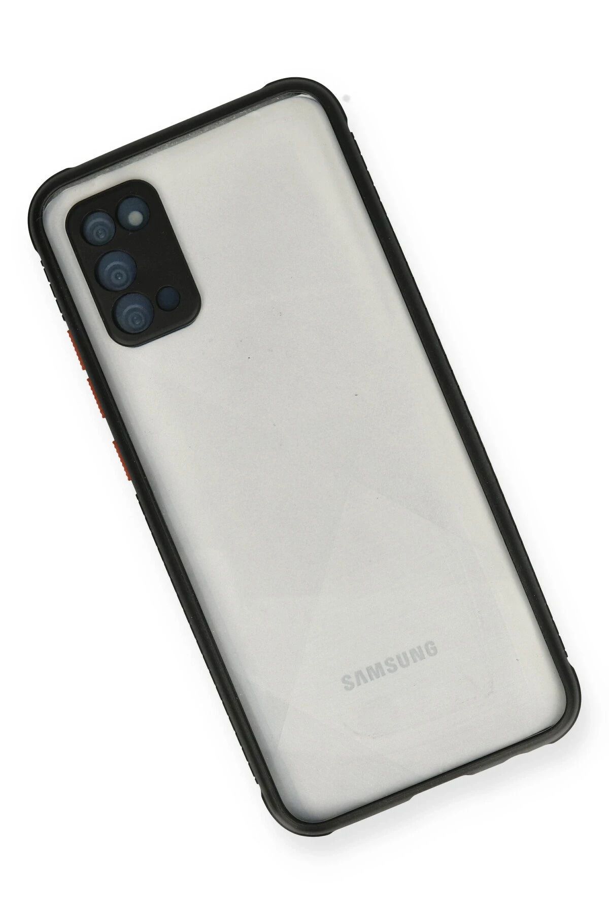 NewFace Samsung Galaxy A02S Kılıf Miami Şeffaf Silikon - Siyah SVLRS