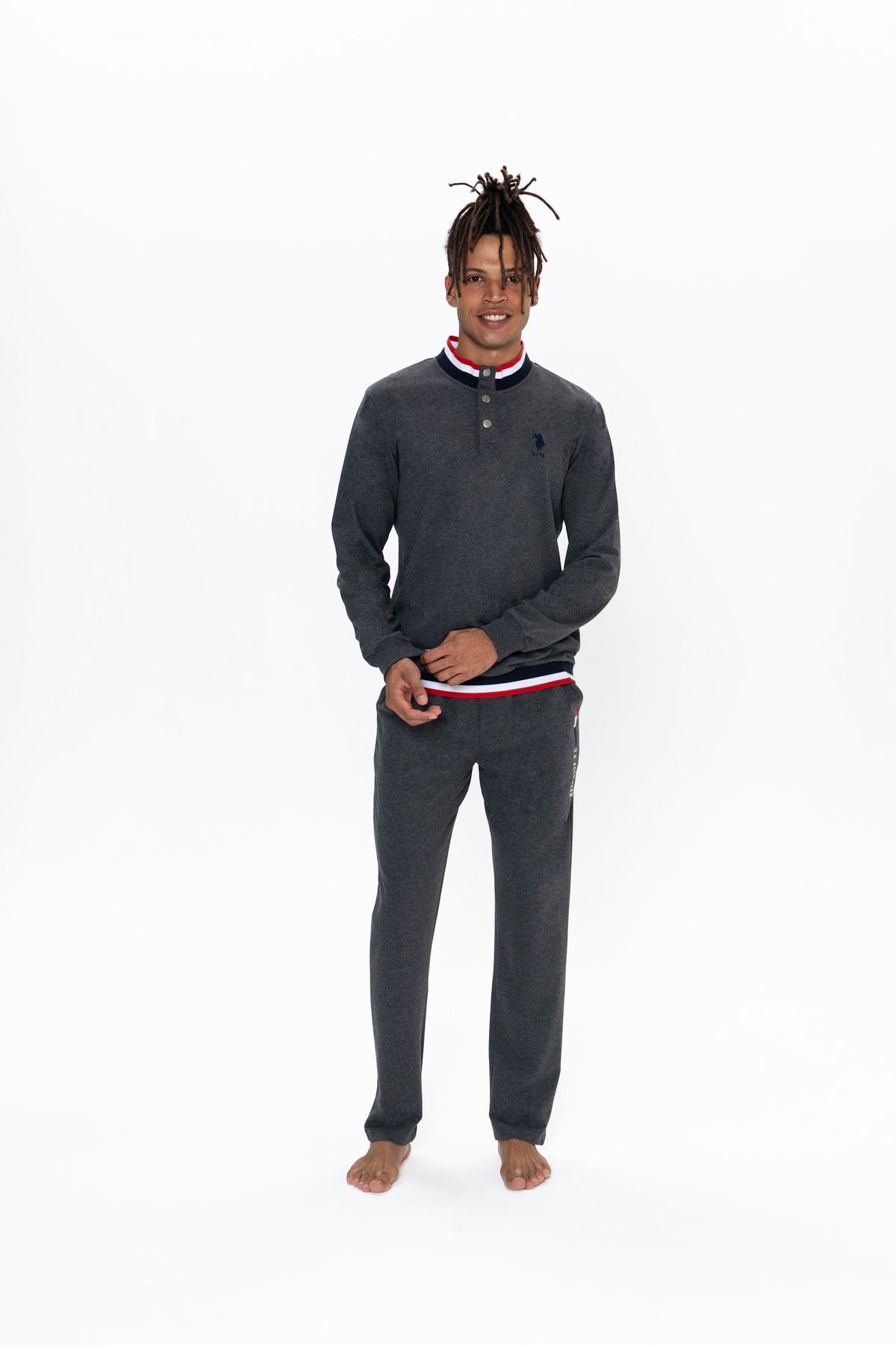 U.S. Polo Assn. U.S. Polo Assn. Erkek Antrasit Yarım Patlı Çeyizlik Ev Giyim - ARASS18W92W2W