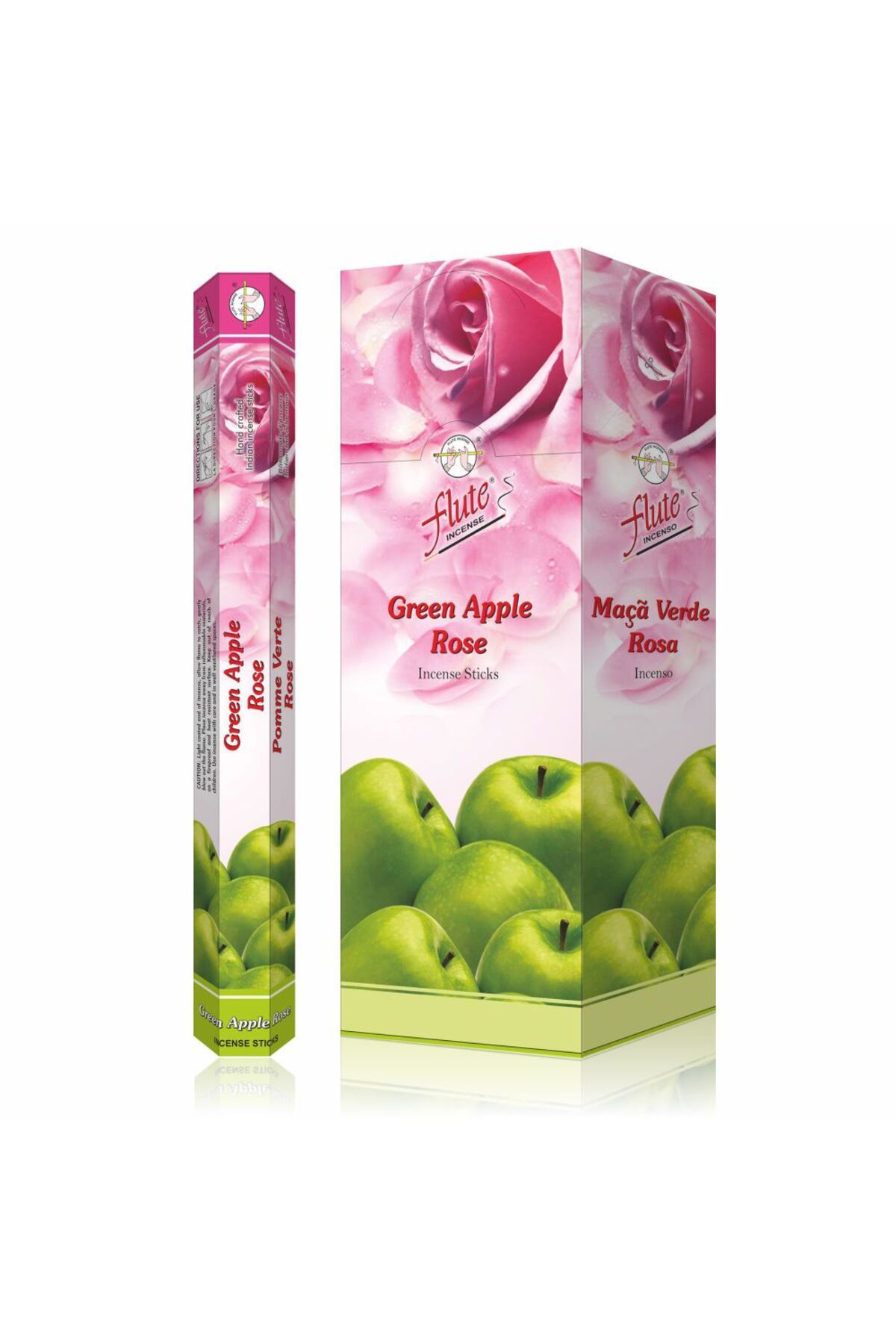 Flute ÇUBUK TÜTSÜ YEŞİL ELMA & GÜL HEXA (GREEN APPLE & ROSE) 6*20=120 ÇUBUK
