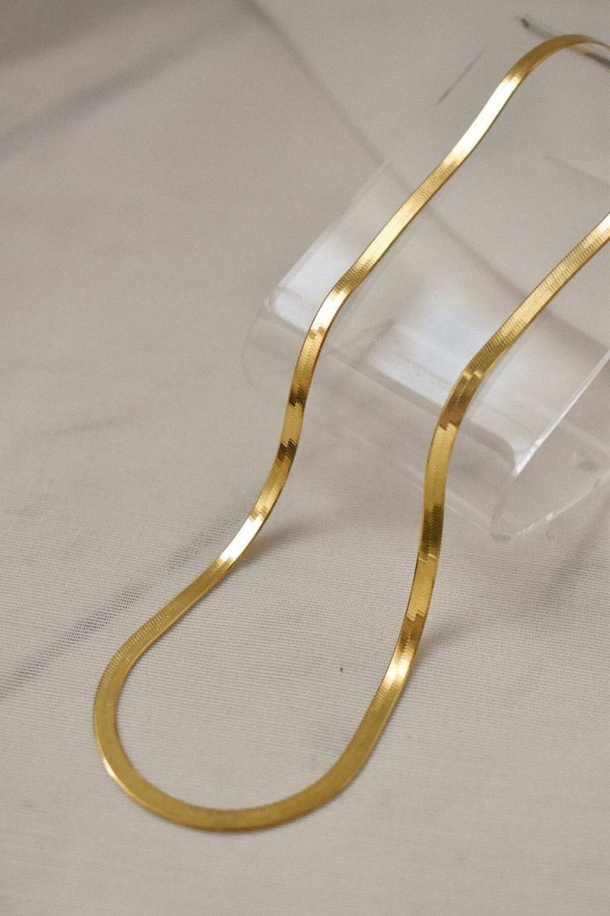 Arbu Diamonds Şık İtalyan Stil Çelik Kolye (45 cm)