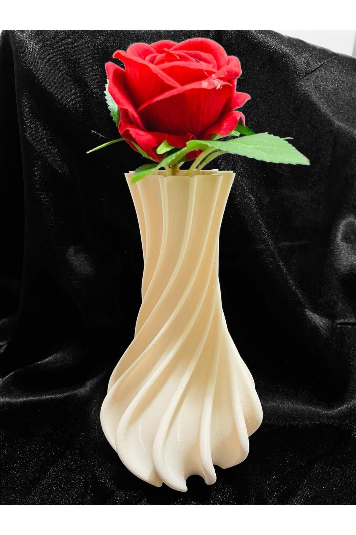 Eta3d Spiral desenli şık iç ortam vazo dekoratif ürün