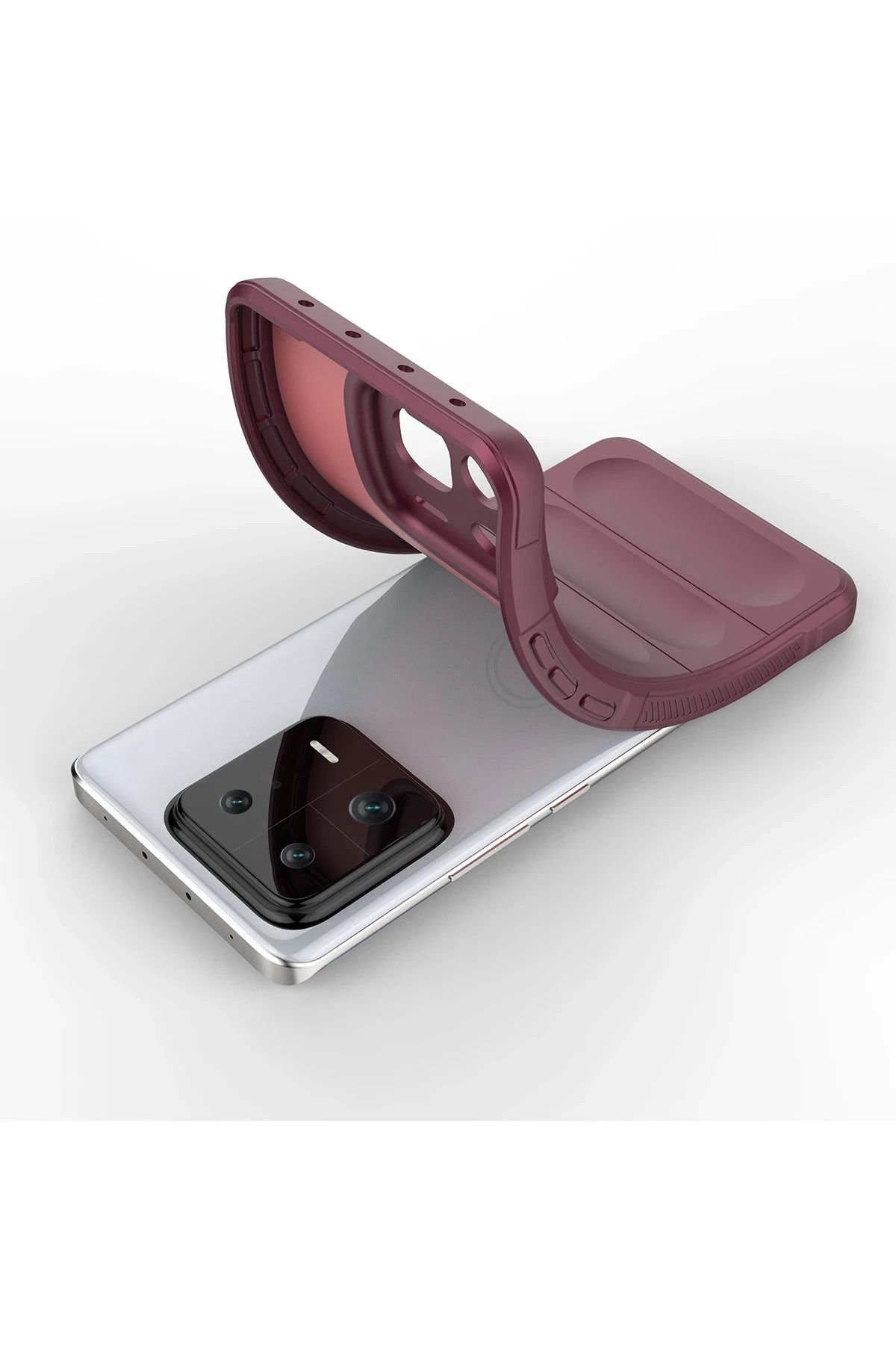 NewFace Xiaomi Mi 13 Kılıf Optimum Silikon - Bordo SVLRS