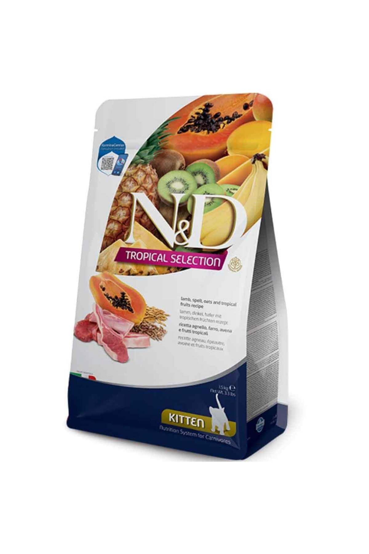 N&D ND Kitten Yavru Kedi Maması Kuzu Etli Tropikal Meyveli 1.5 Kg
