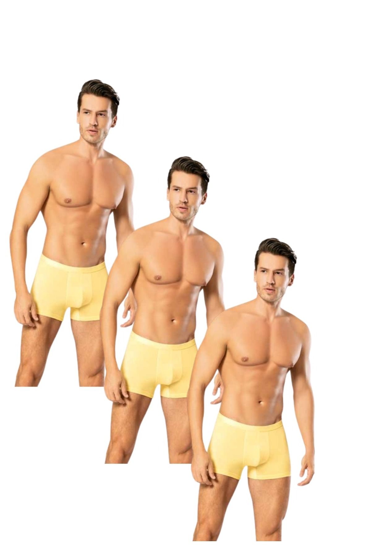 Looksense Erkek Dude 3Lü İnce Bel Lastikli Likralı Boxer 12003