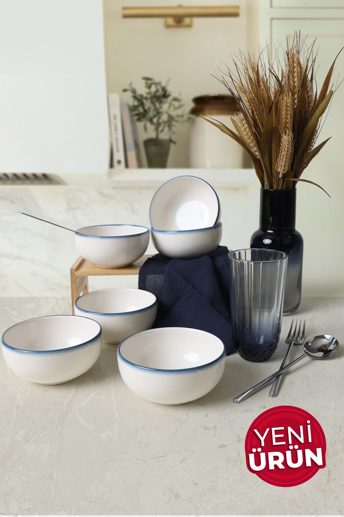 Keramika Daphne Bulut Kase 12 Cm 6 Adet 22924
