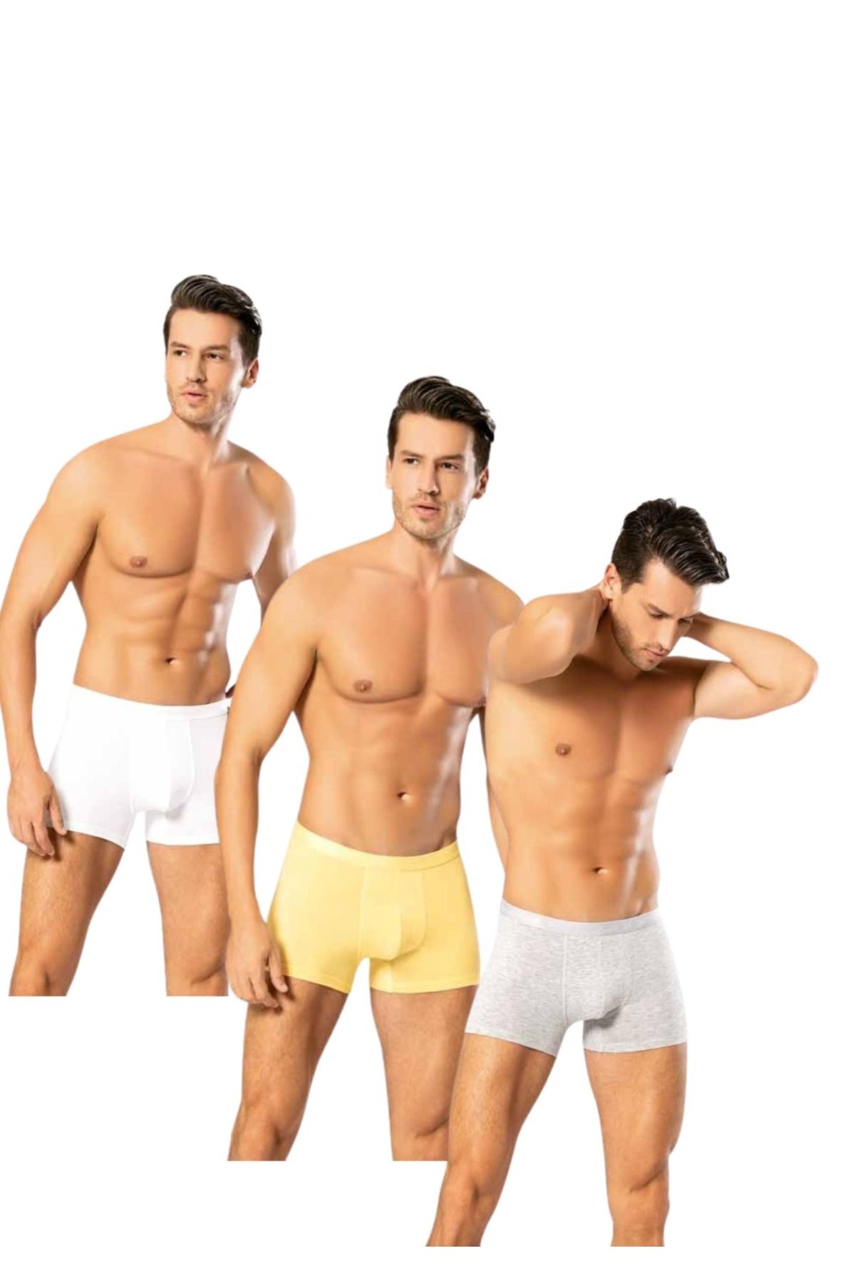 Looksense Erkek Dude 3Lü İnce Bel Lastikli Likralı Boxer 12003