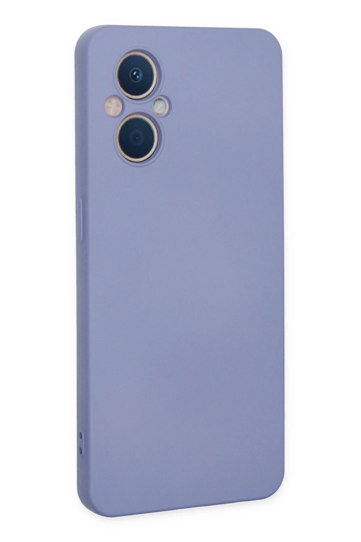 NewFace Reno 7 Lite Uyumlu Kılıf Nano içi Kadife Silikon - Lila