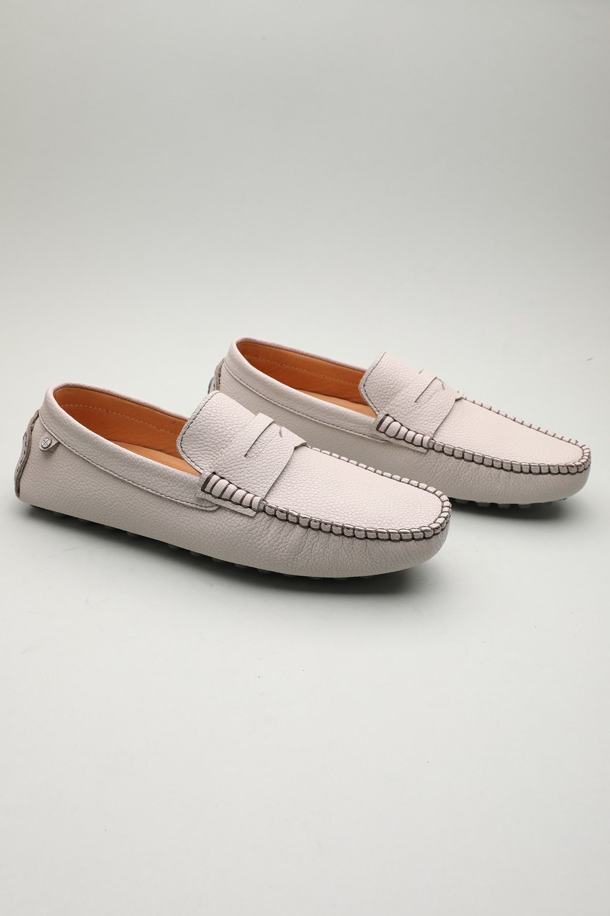 Gondol Erkek Hakiki Deri Klasik Loafer Beyaz 42 ttx.601148