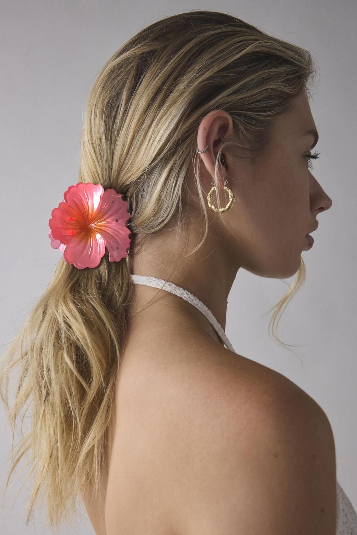 New Obsessions Tropik Hibiskus Çilek Mandal Toka