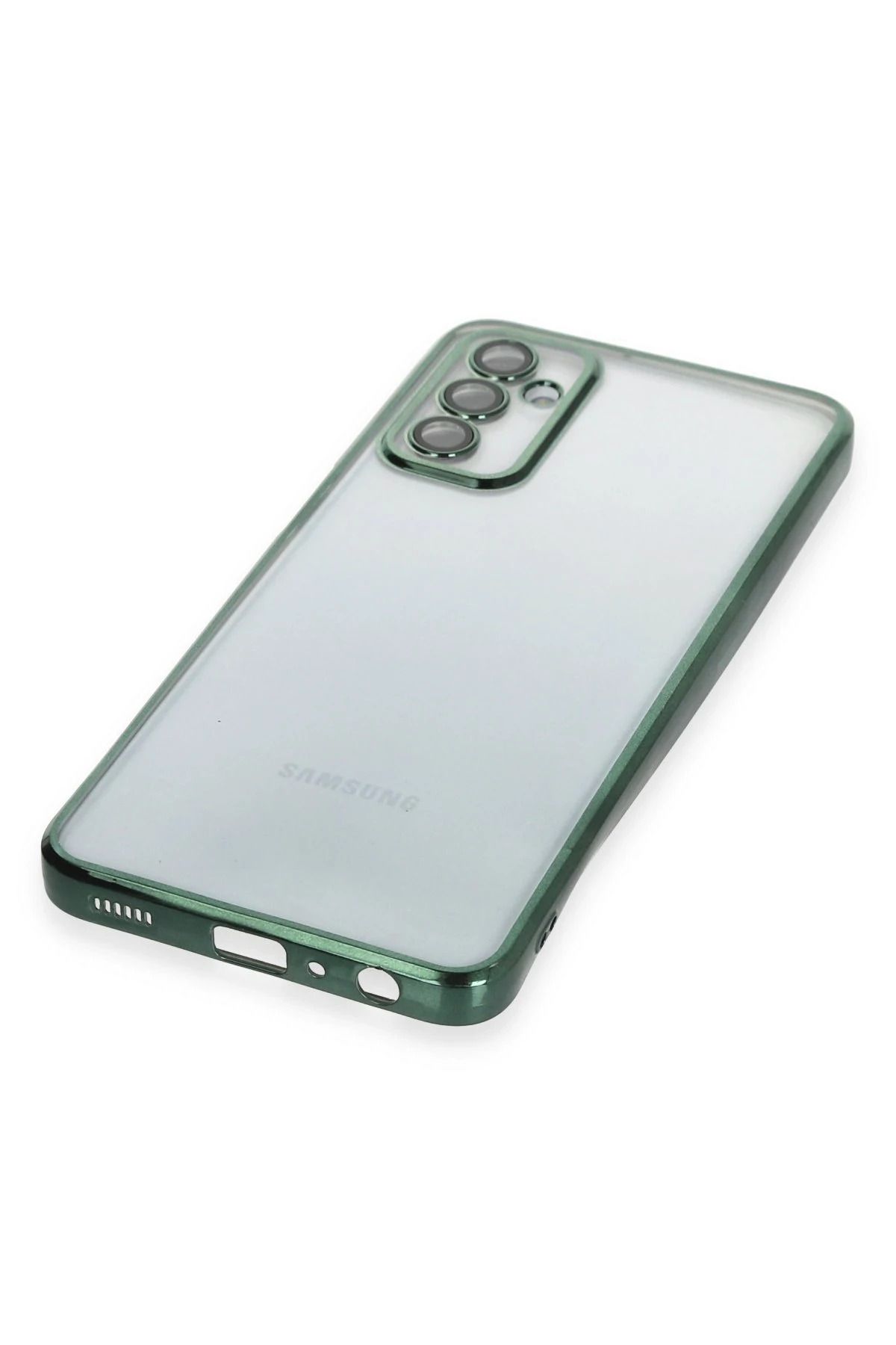 NewFace Samsung Galaxy M23 Kılıf Lensli Silikon - Yeşil SVLRS