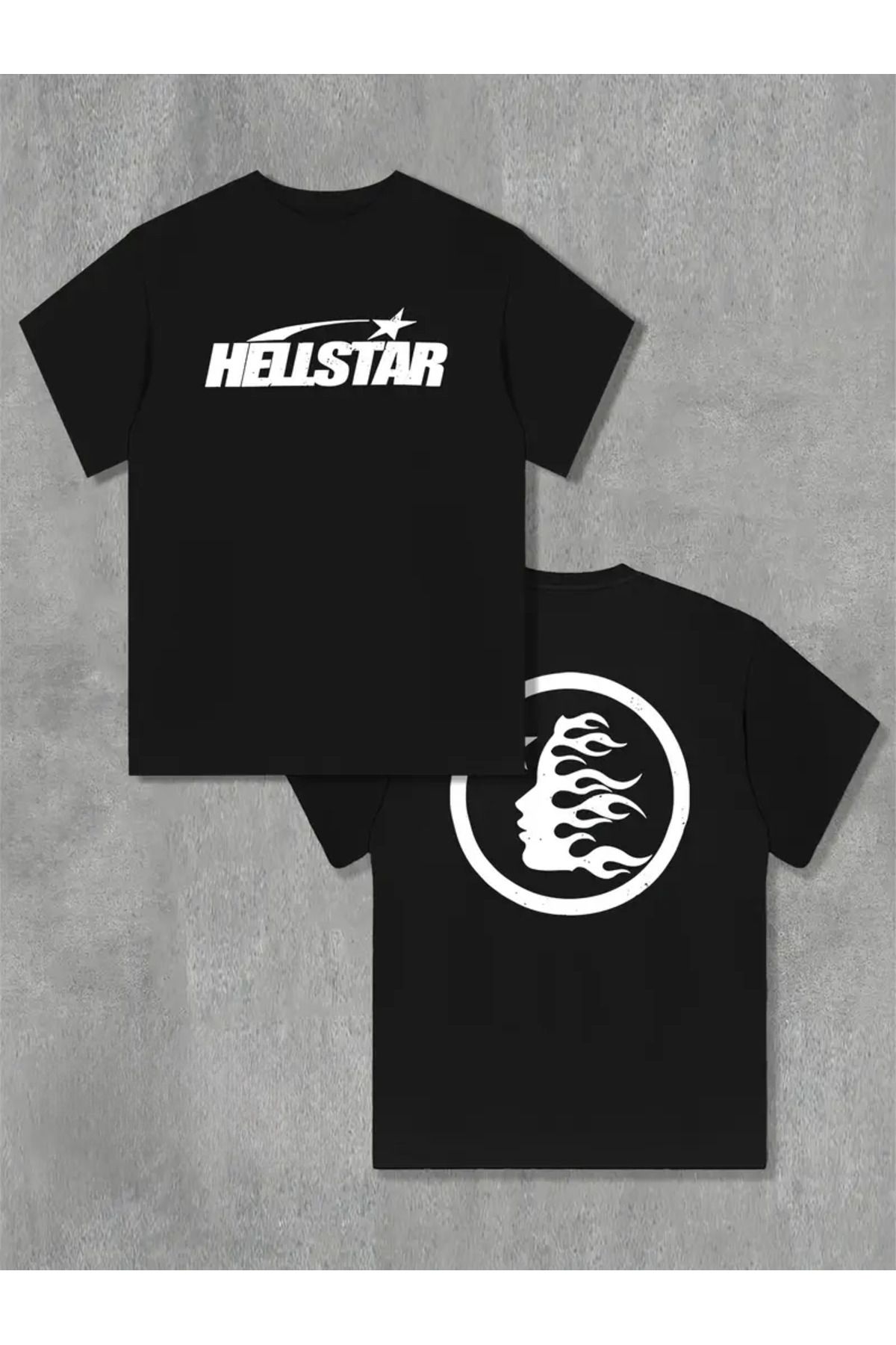 Touz Moda Hellstar Graphic Baskılı Unisex Oversize T-shirt