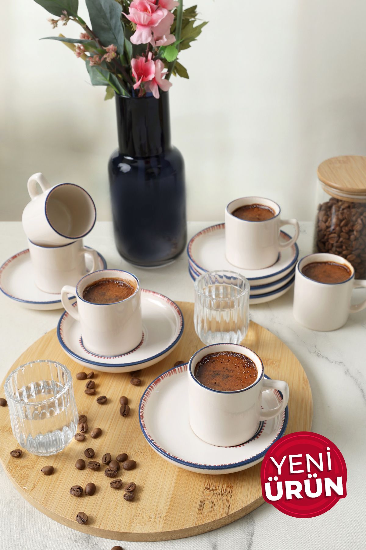 Keramika Marine Wonders Nordic Kahve Takımı 12 Parça 6 Kişilik 22741-22905