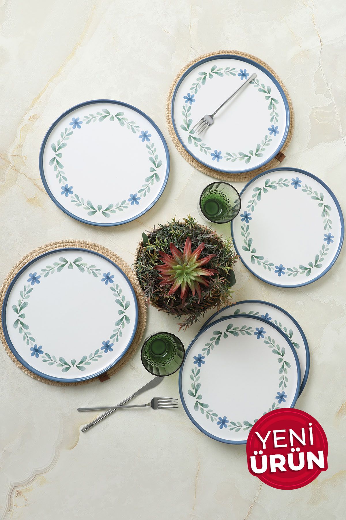Keramika Daphne Nordic Servis Tabağı 28 Cm 6 Adet 22921