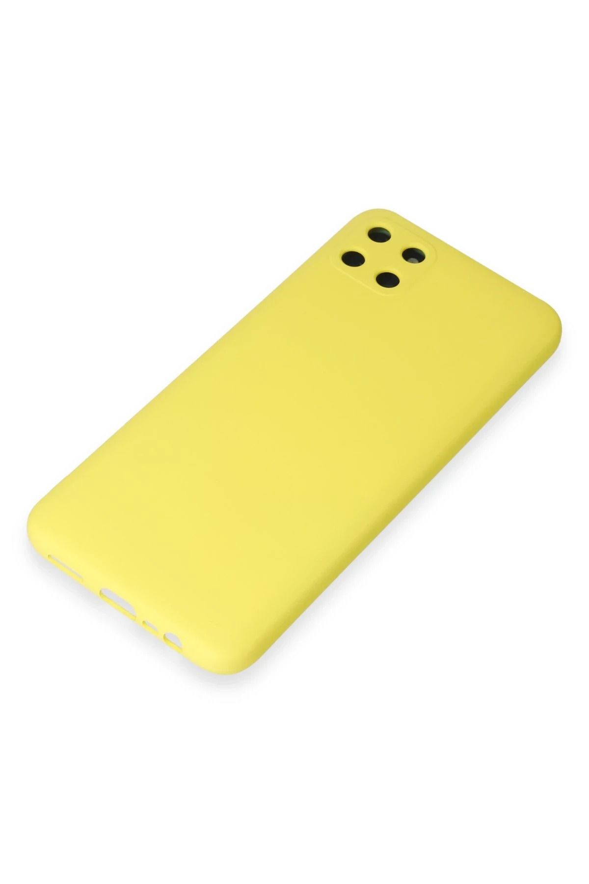 NewFace Realme C11 Uyumlu  Kılıf Nano içi Kadife Silikon - Sarı SVLRS