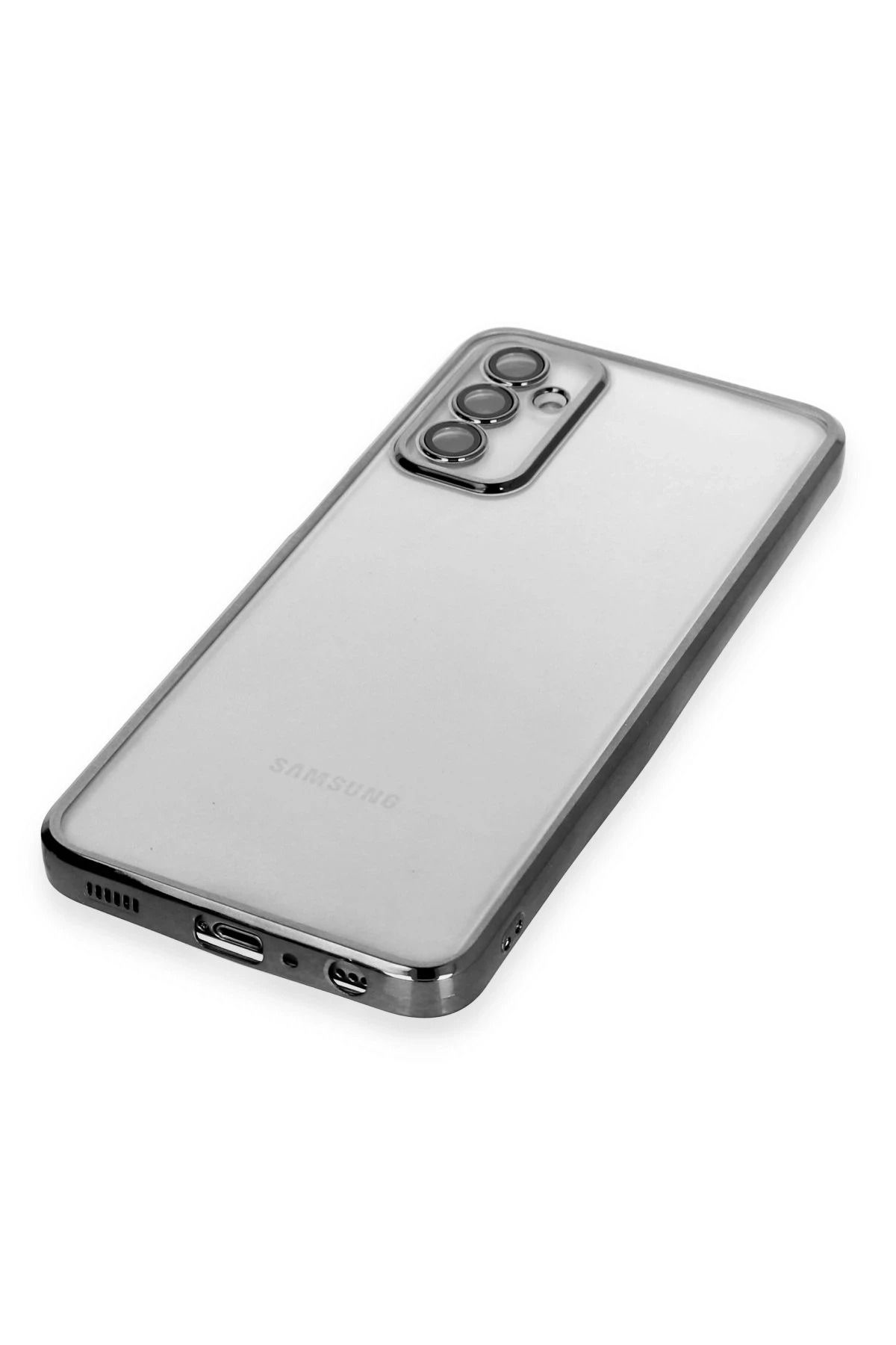 NewFace Samsung Galaxy M23 Kılıf Lensli Silikon - Siyah SVLRS