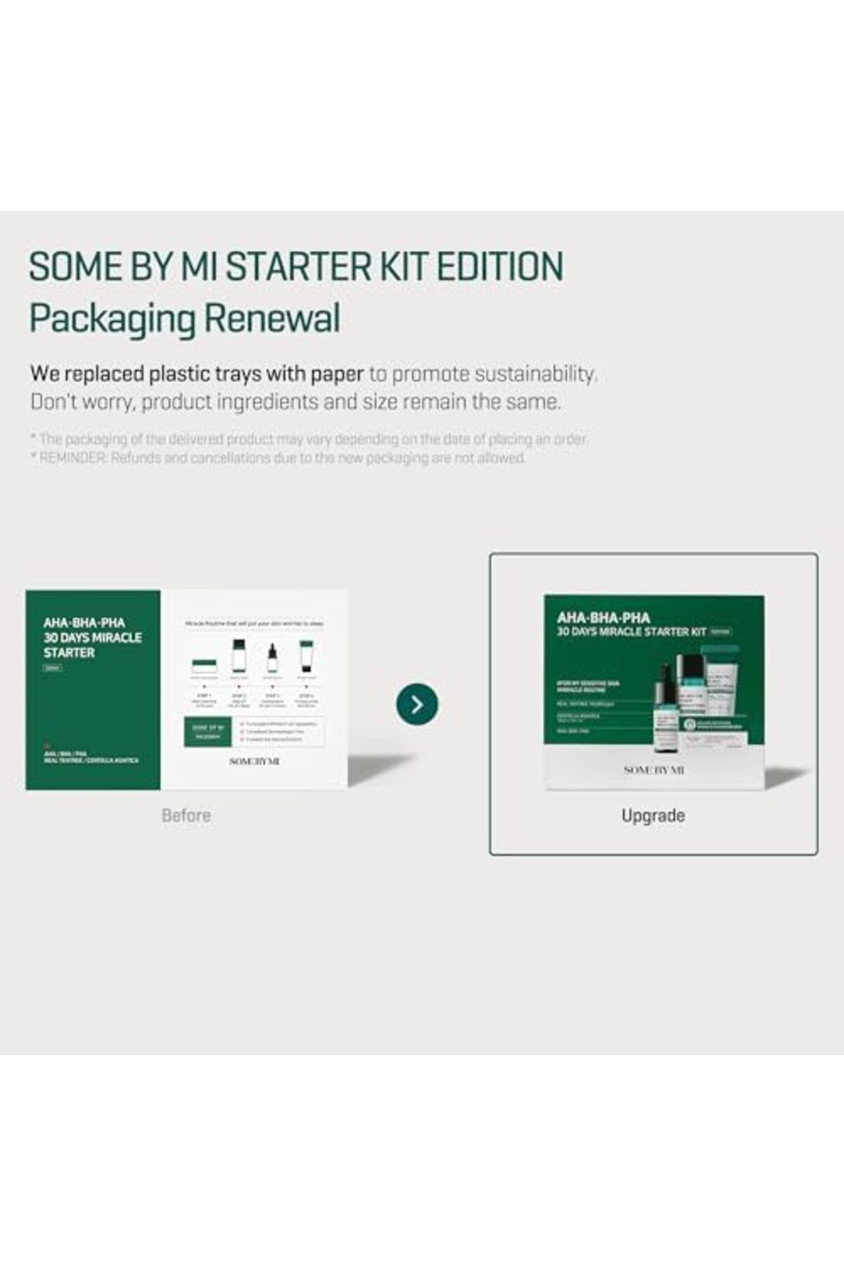 Some By Mi-30-Day Miracle Starter Skincare Set with AHA/BHA/PHA by Some By Mi (25g Soap + 30ml Toner + 10ml Ser 4
