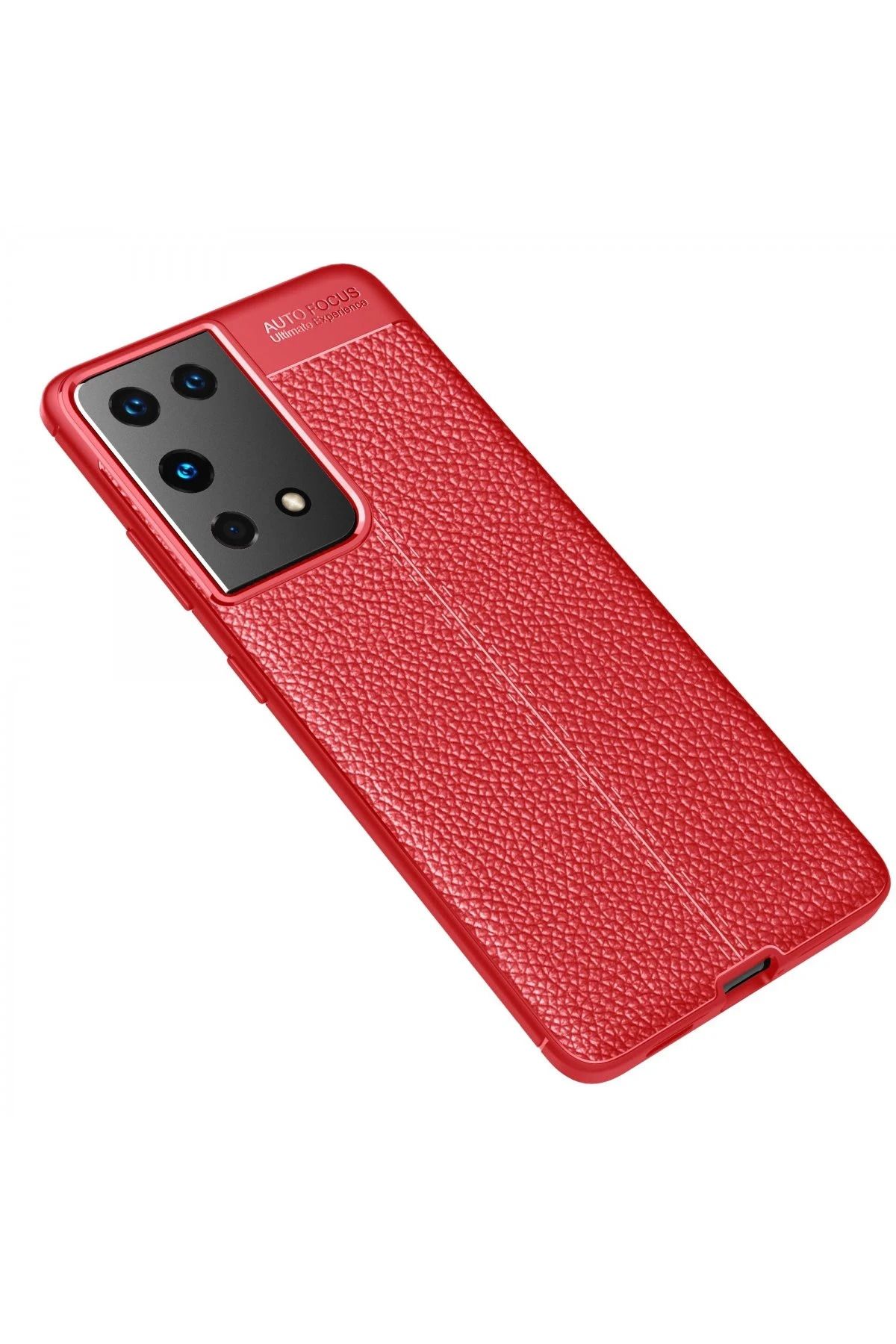 NewFace Samsung Galaxy S21 Ultra Kılıf Auto Focus Kapak - Kırmızı MRAYD
