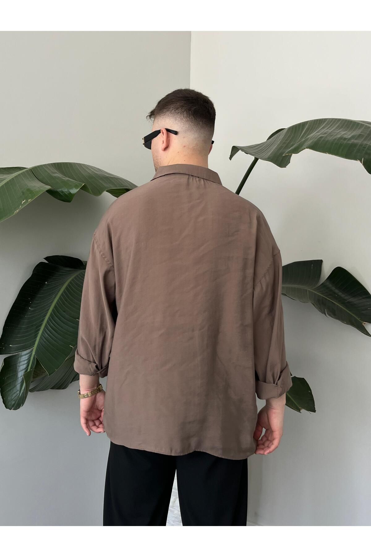 HAWKKİNG Erkek Oversize Modal Gömlek