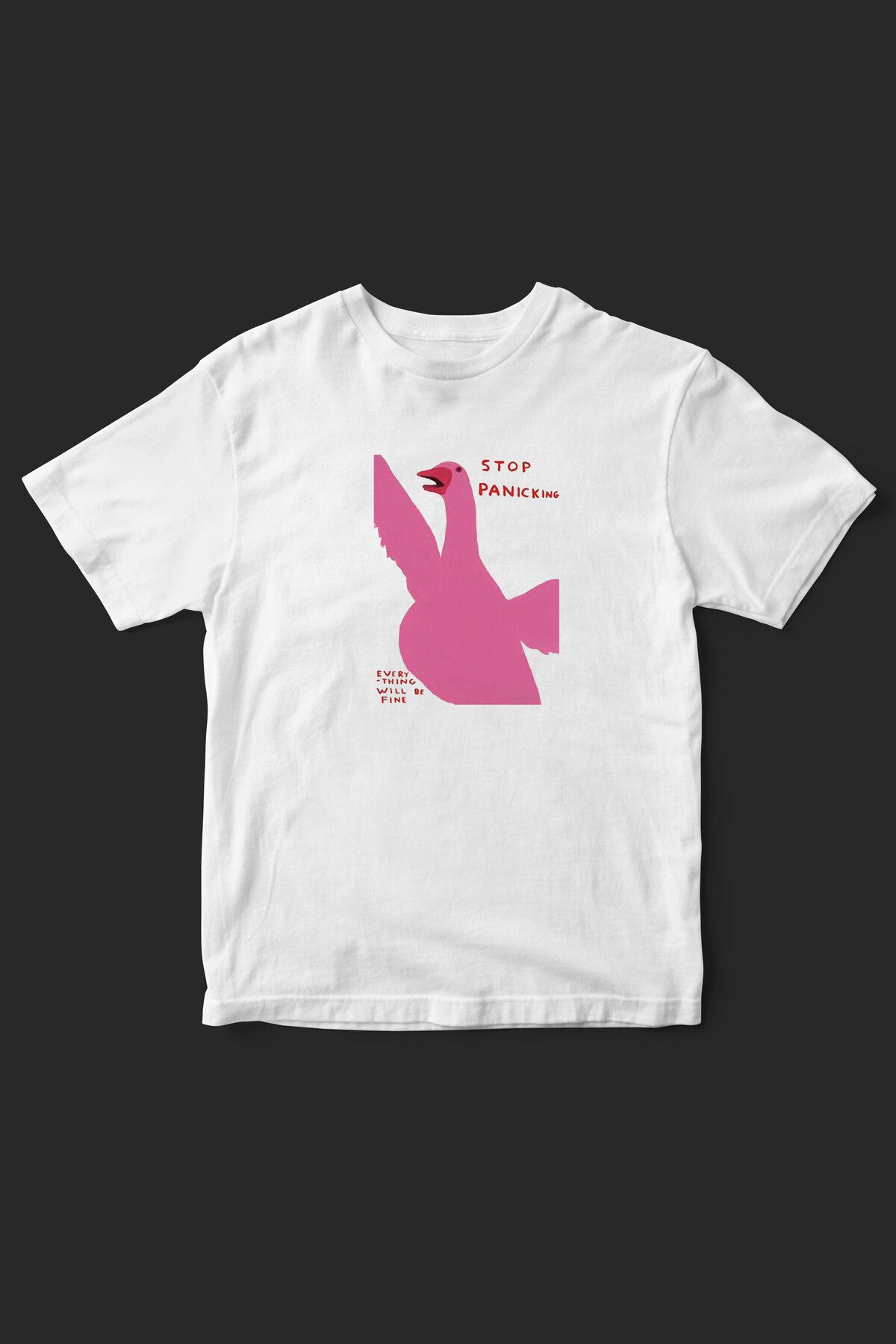 beloved.co stop panicking baskılı t-shirt
