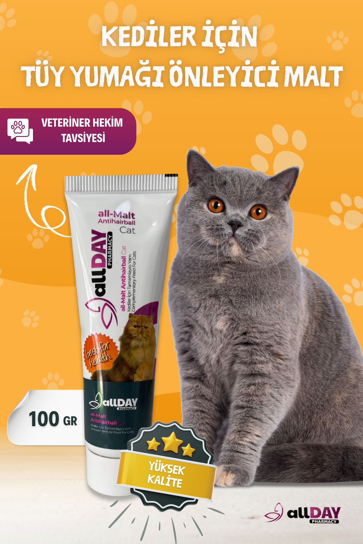 ALLDAY PHARMACY Allday Antihairball Kedi Maltı 100gr