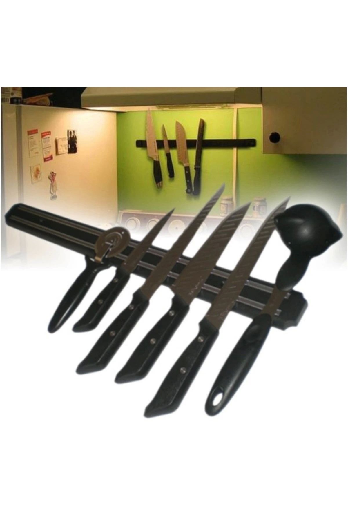 STOREMAX Mıknatıslı Paslanmaz Duvar Bıçak Askısı Standı 55 Cm Aparat (5047)