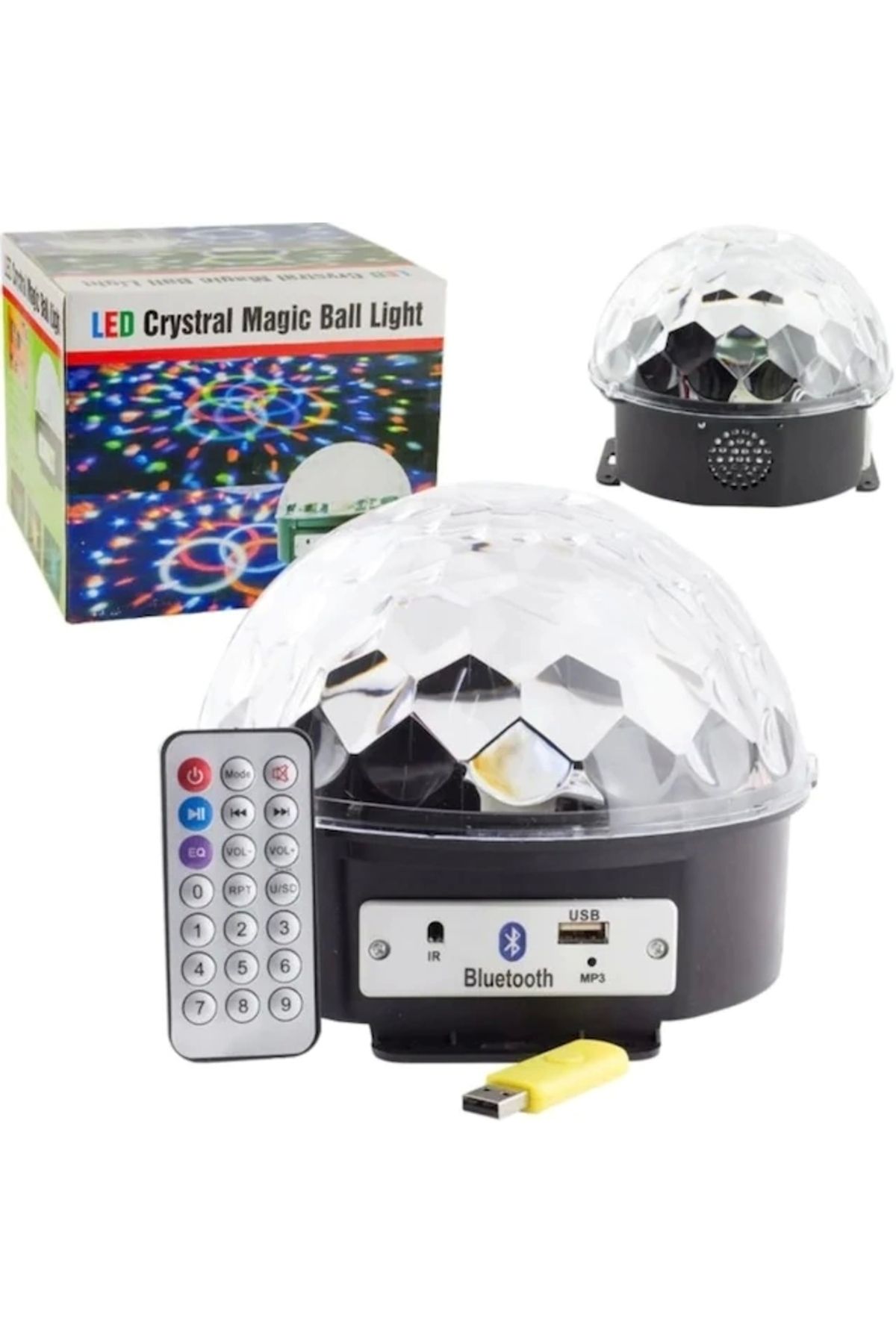 STOREMAX Disko Topu Bluetooth Kumandalı Led Kristal (5047)