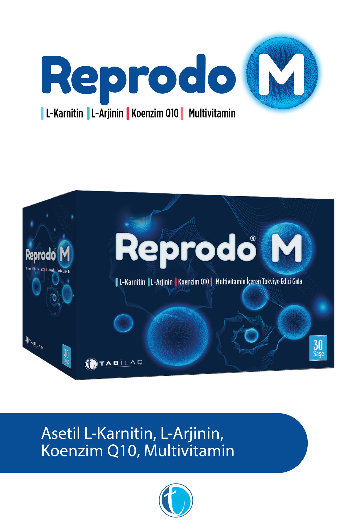 Reprodo M 30 Saşe L-Karnitin L-Arjinin Multivitamin Kompleks