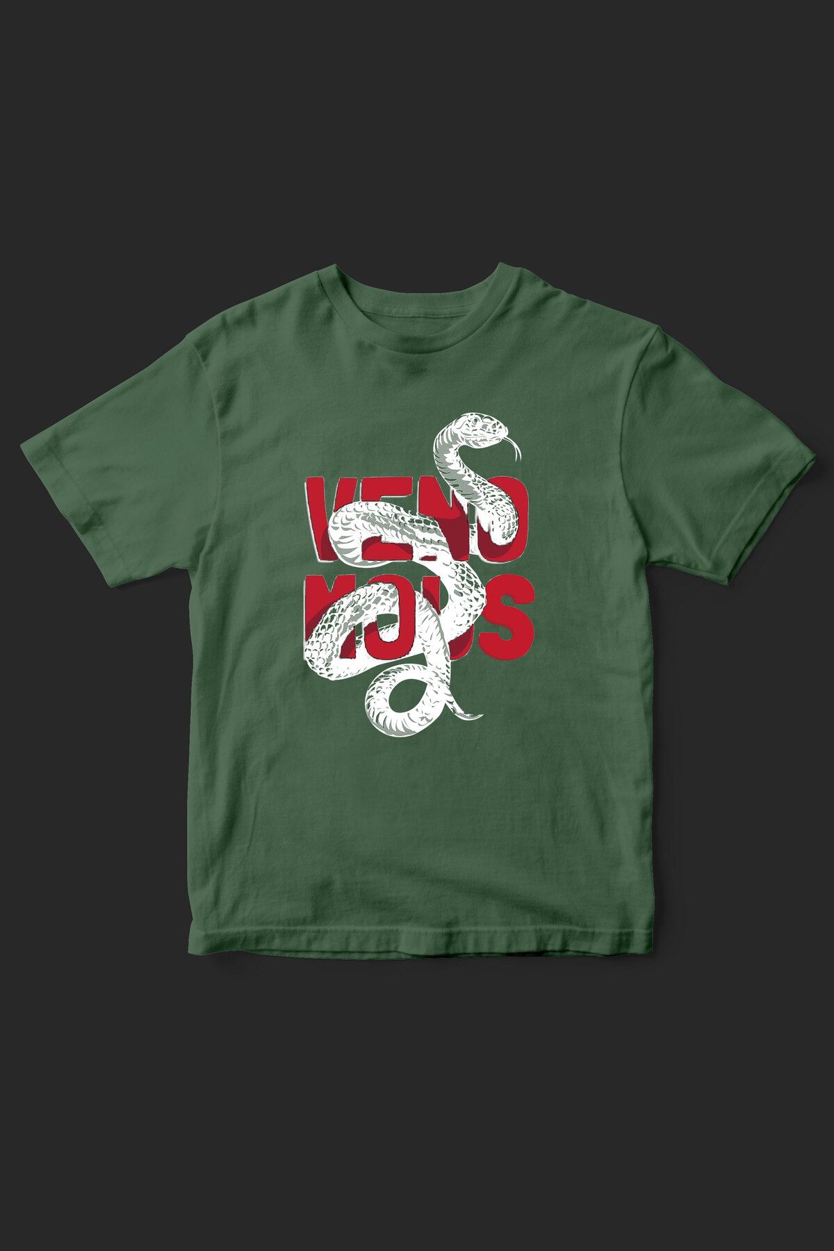 beloved.co yılan baskılı zehirli yazılı t-shirt