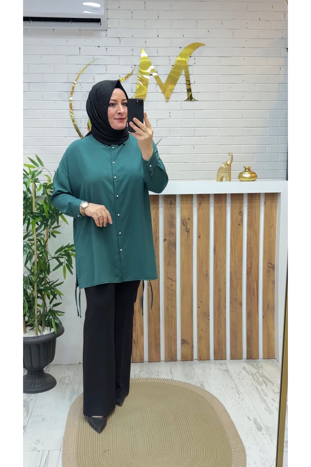 Meryemce Butik OVERSİZE YANİ BAĞCIKLI TUNİK (38-48 beden arası uyumlu)