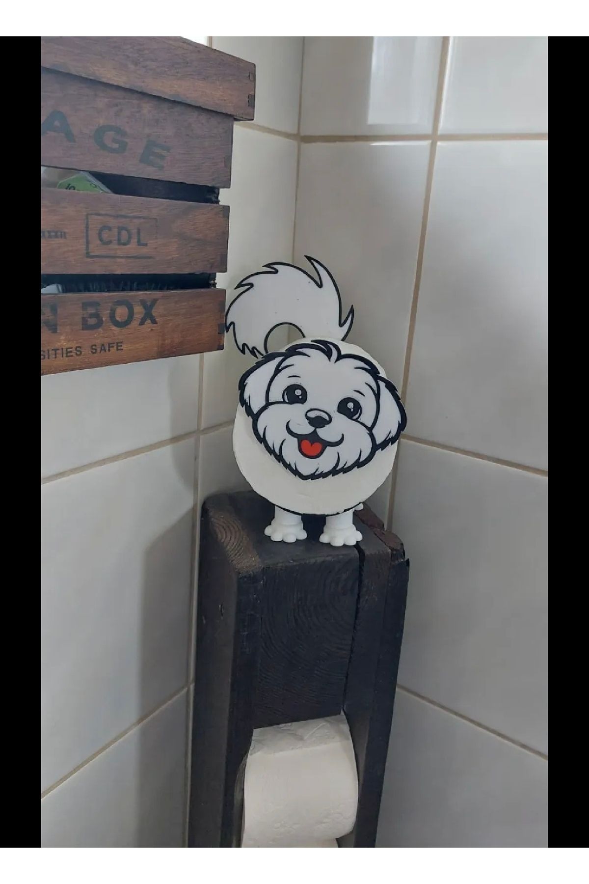 3D DESİNG MARKET Köpek Model Tuvalet Kağıdı Tutucu/Tuvalet Kağıtlığı
