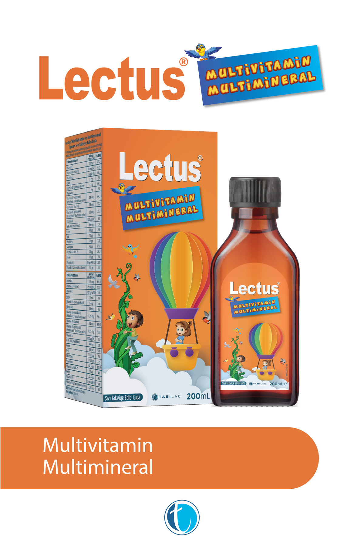 lectus-Kids Multivitamin Multimineral Syrup 200 ml Liquid 1