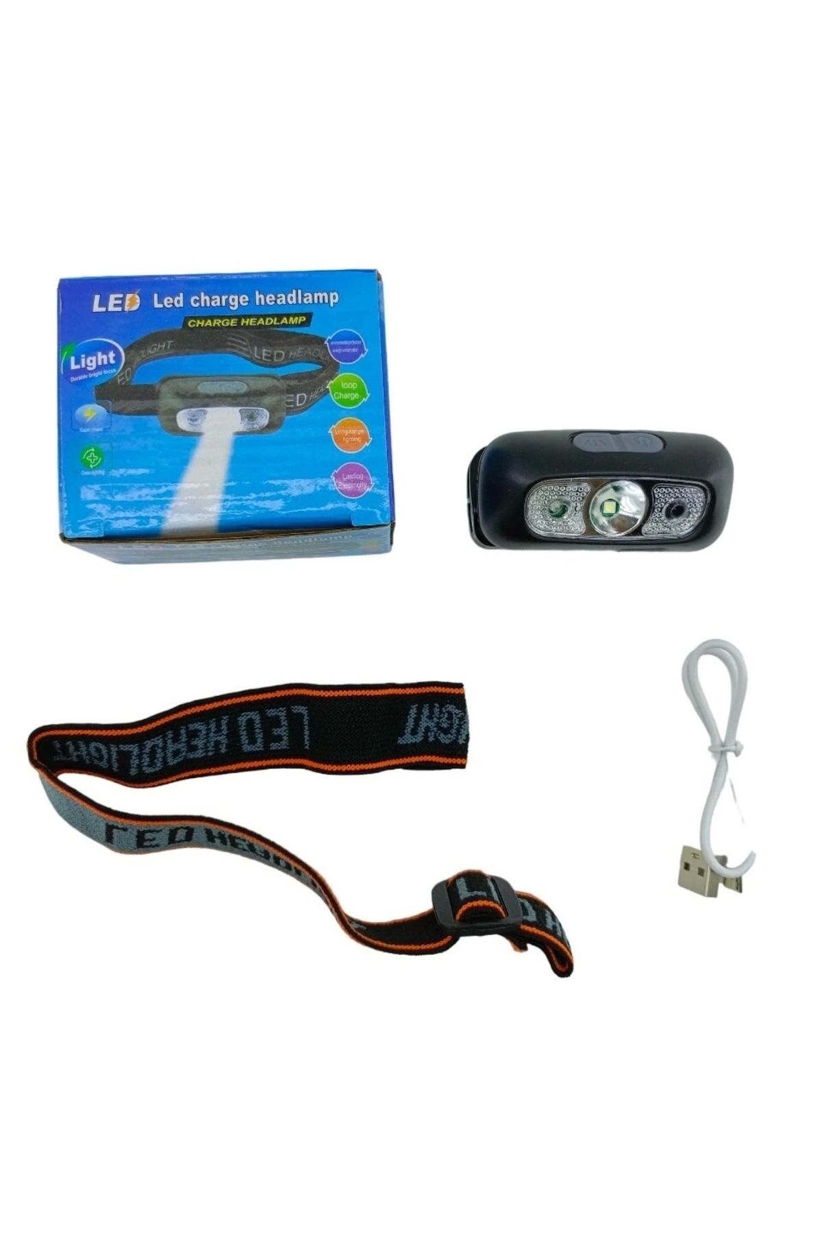 STOREMAX LED CHARGE HEADLAMP USB ŞARJLI KAFA LAMBASI FENER OYNAR BAŞLI (5047)