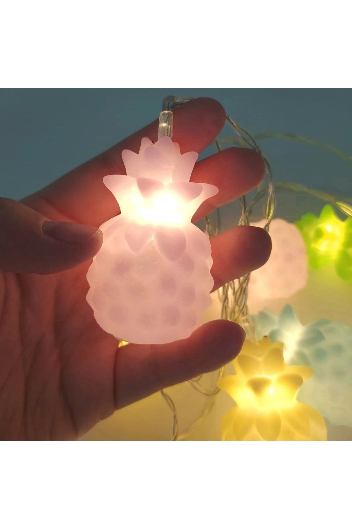 STOREMAX Karışık Renk Dekoratif Ananas Dolama 10’lu Şerit Led Işık Zinciri (5047)