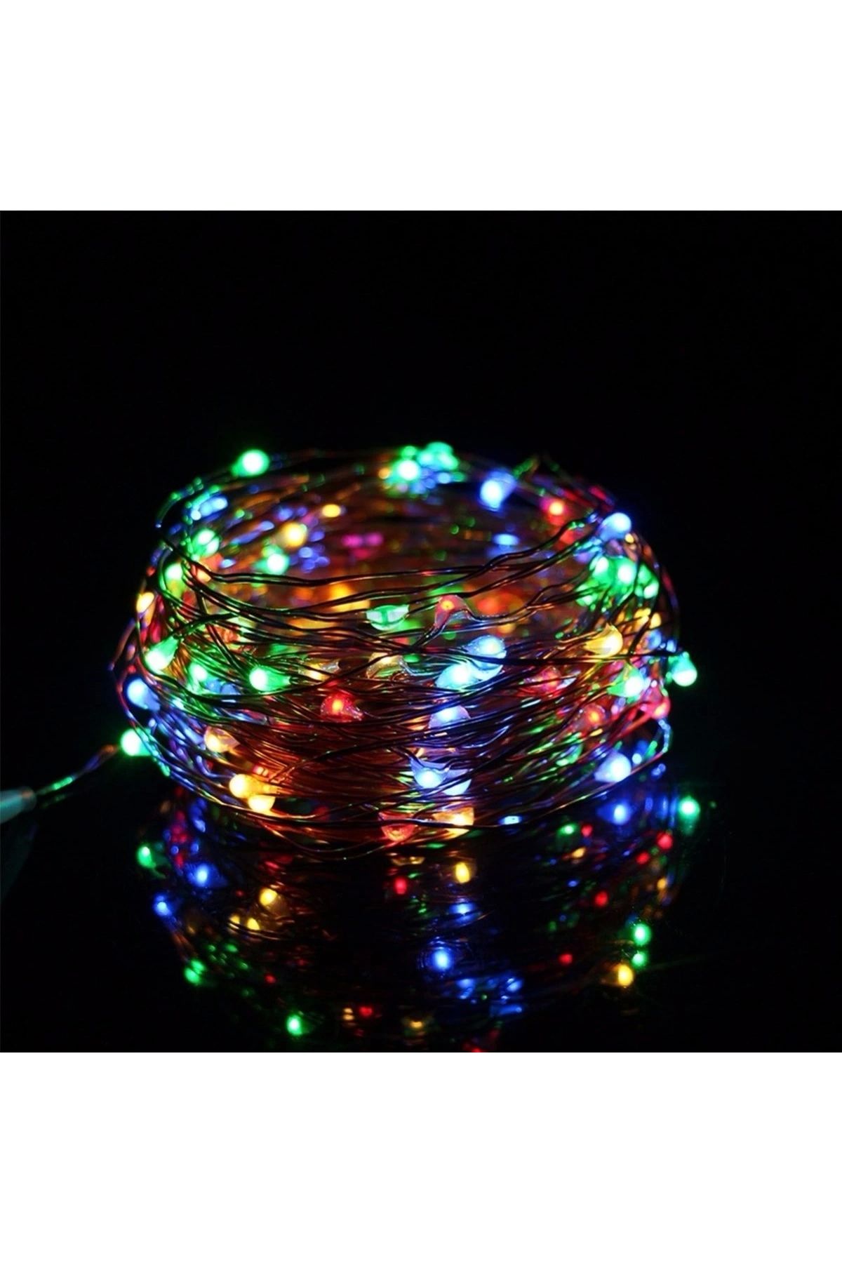 STOREMAX Pilli Renkli Peri Led Işık Dekoratif Aydınlatma 5 Metre RGB Led (5047)