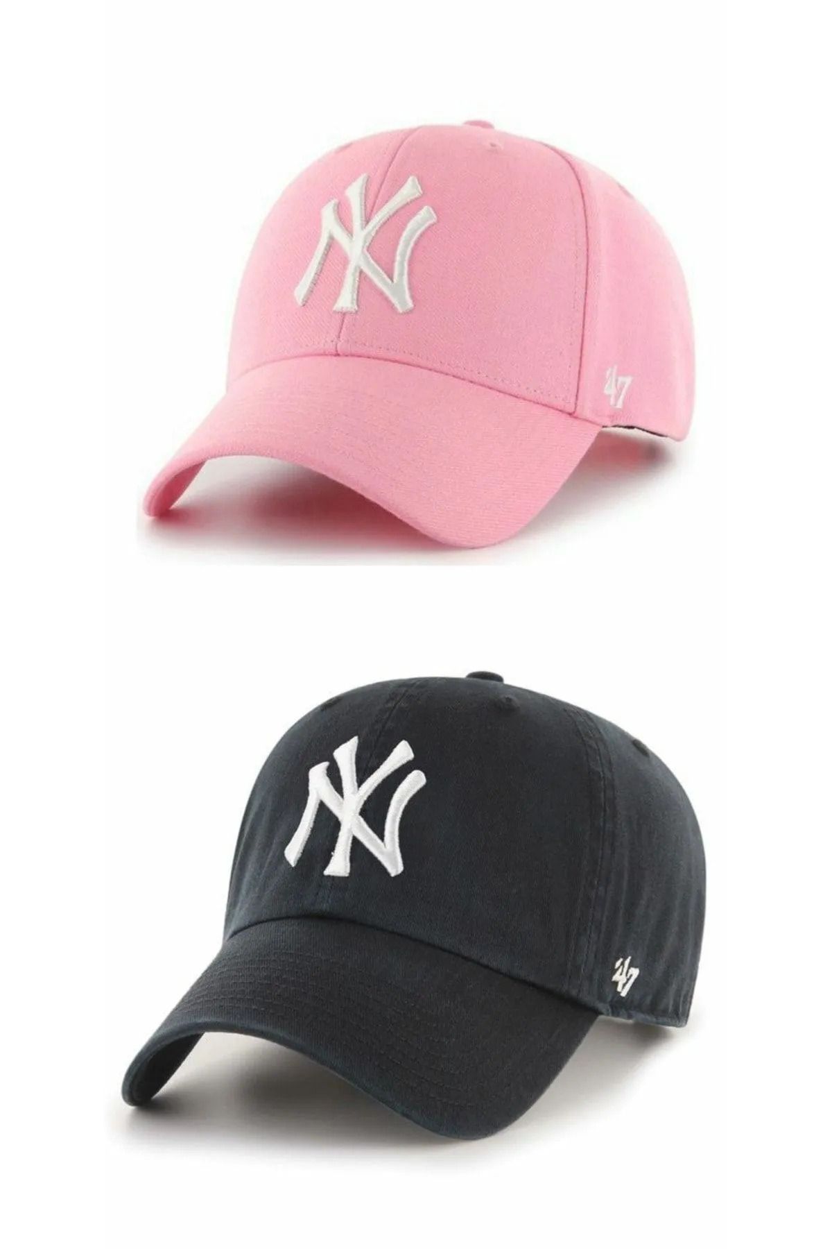 w white stars sports & wear Unisex 2'li Takım Arkası Cırtlı Ayarlanabilir şapkalar takımlı