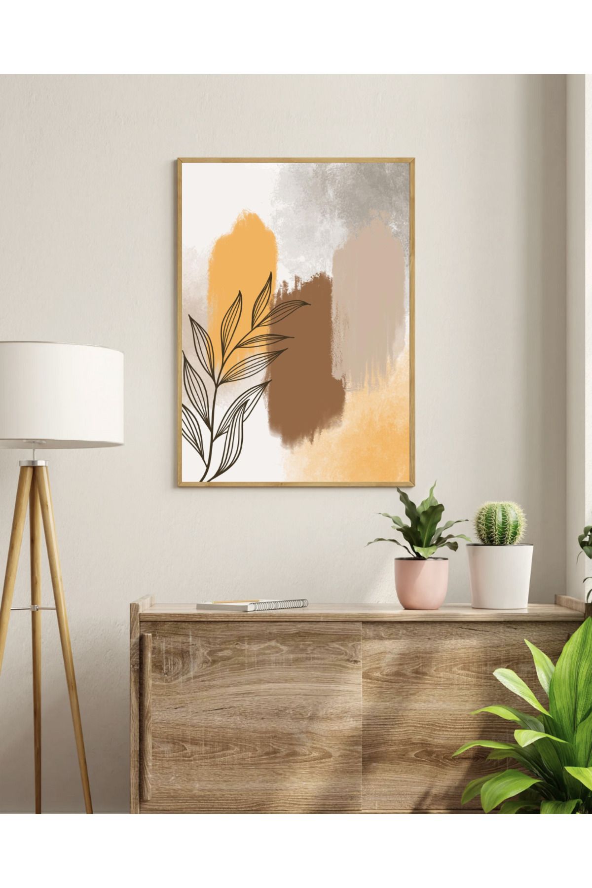 woodhomeworks tek parca boho salon ofis dekor tablo