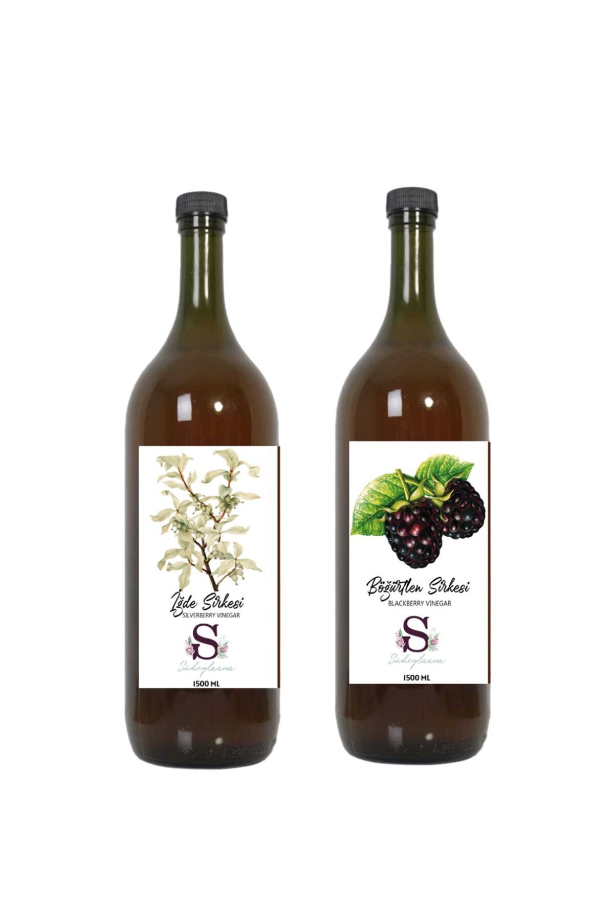 Süheylaana Doğal İğde Sirkesi 1500 Ml - Doğal Böğürtlen Sirkesi 1500 Ml