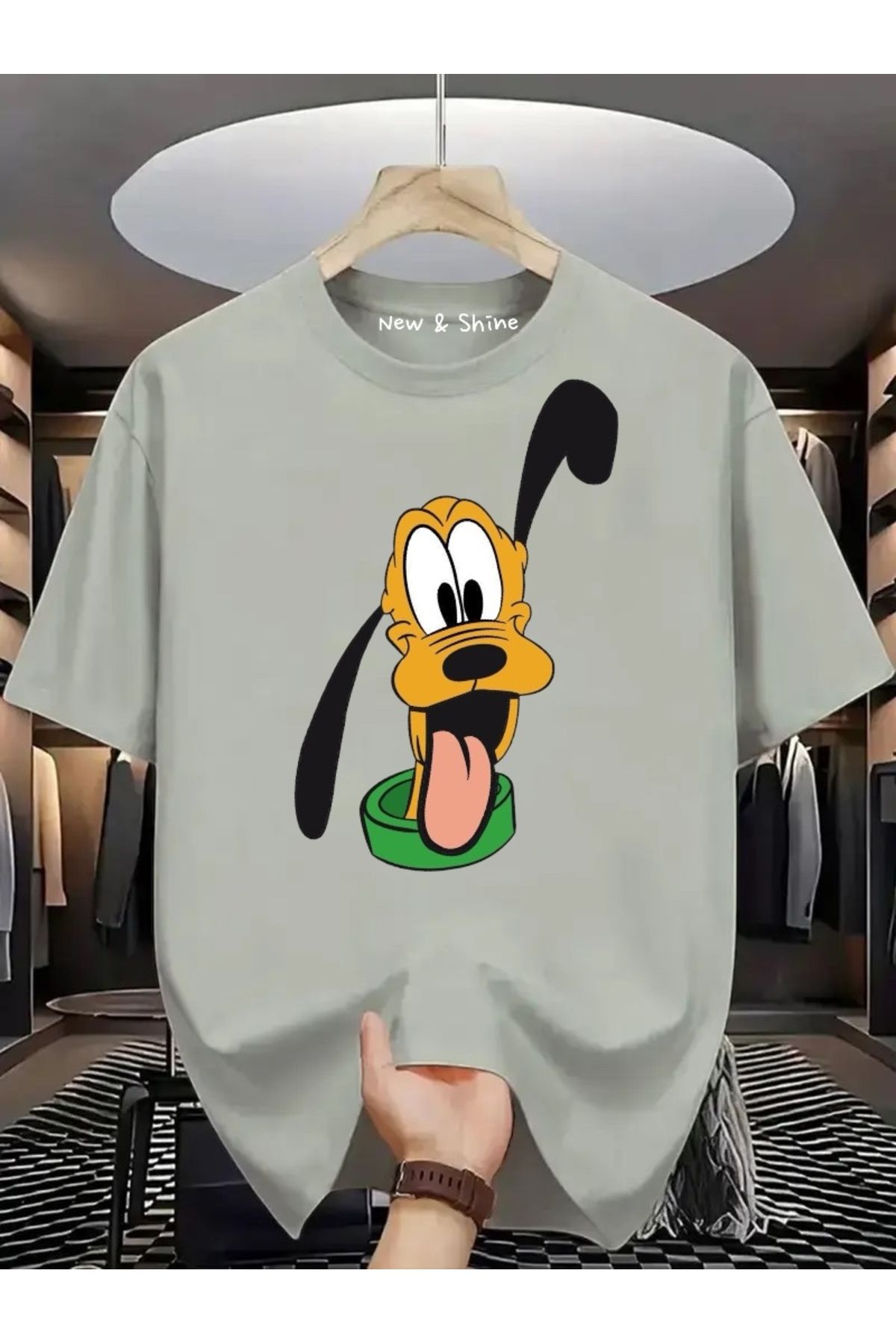 New Shine Uncle Duck Baskılı Oversize T-Shirt
