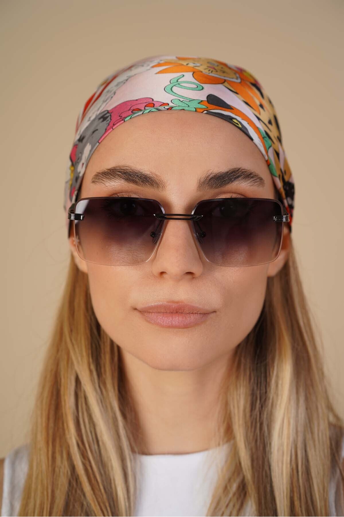 Stil Noktası-Solra Khaki Gradient Sunglasses 2